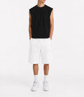 PM OVERSIZE NO SLEEVE T-SHIRT "BLACK''