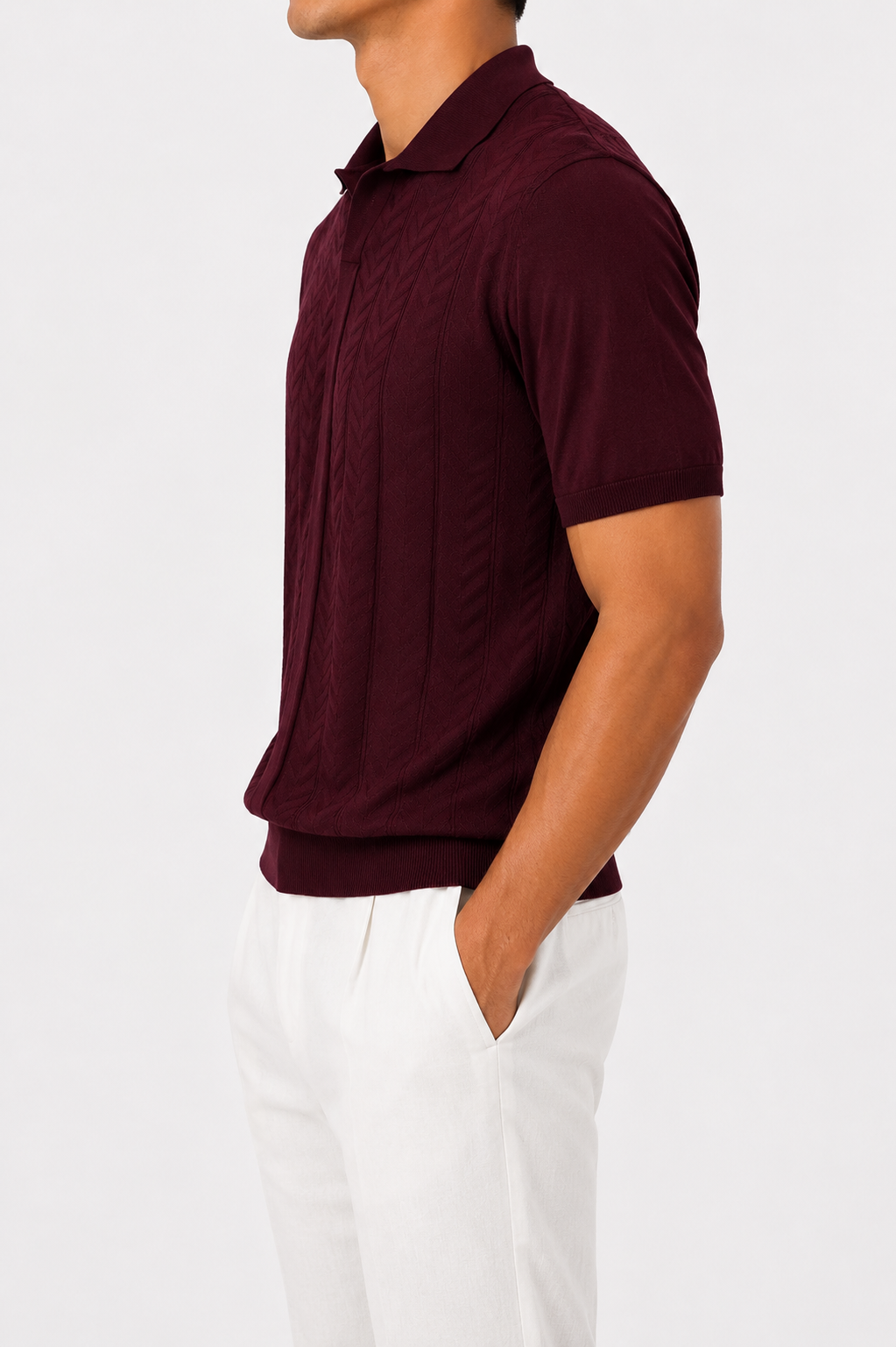 FIVE POLO FIT ''BURGUNDY" NO:DE-1010