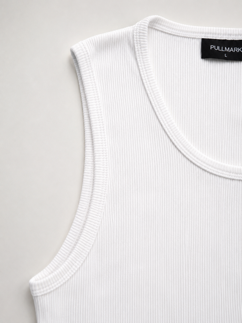 PM SHIRT NO SLEEVE FIT  ''WHITE''