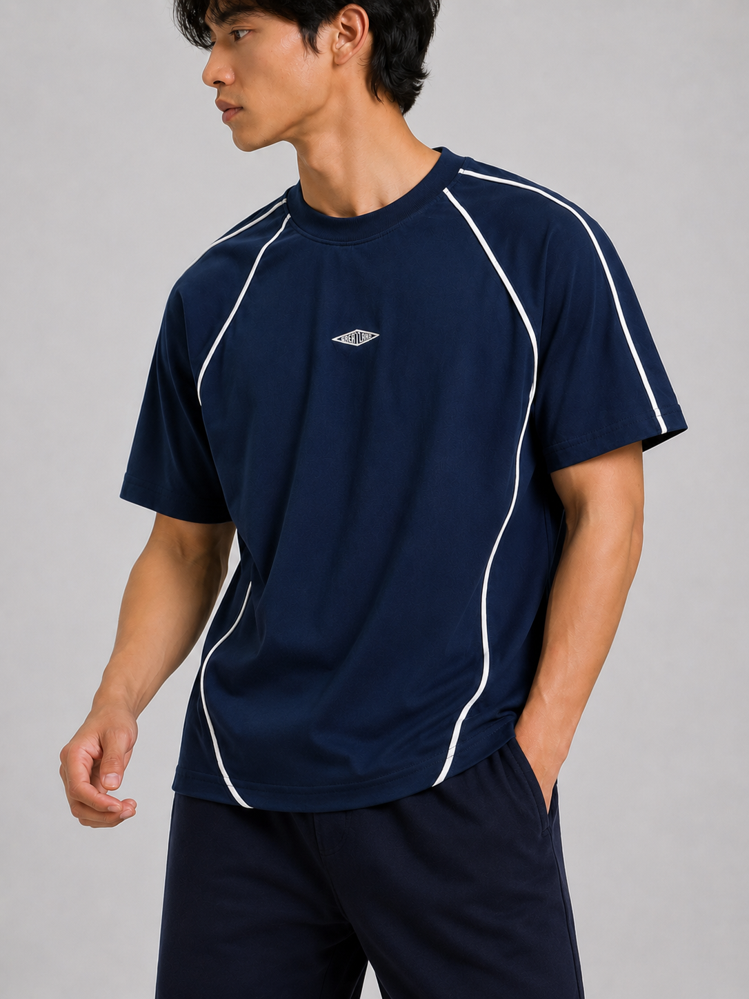 PM OVERSIZE T-SHIRT G LAND "BLUE''