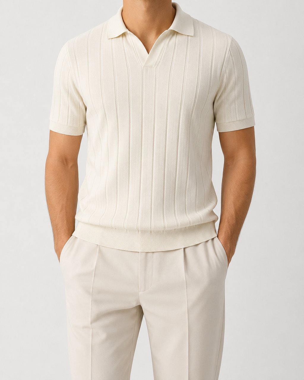 FIVE POLO FIT ''WHITE" NO:LB-26107