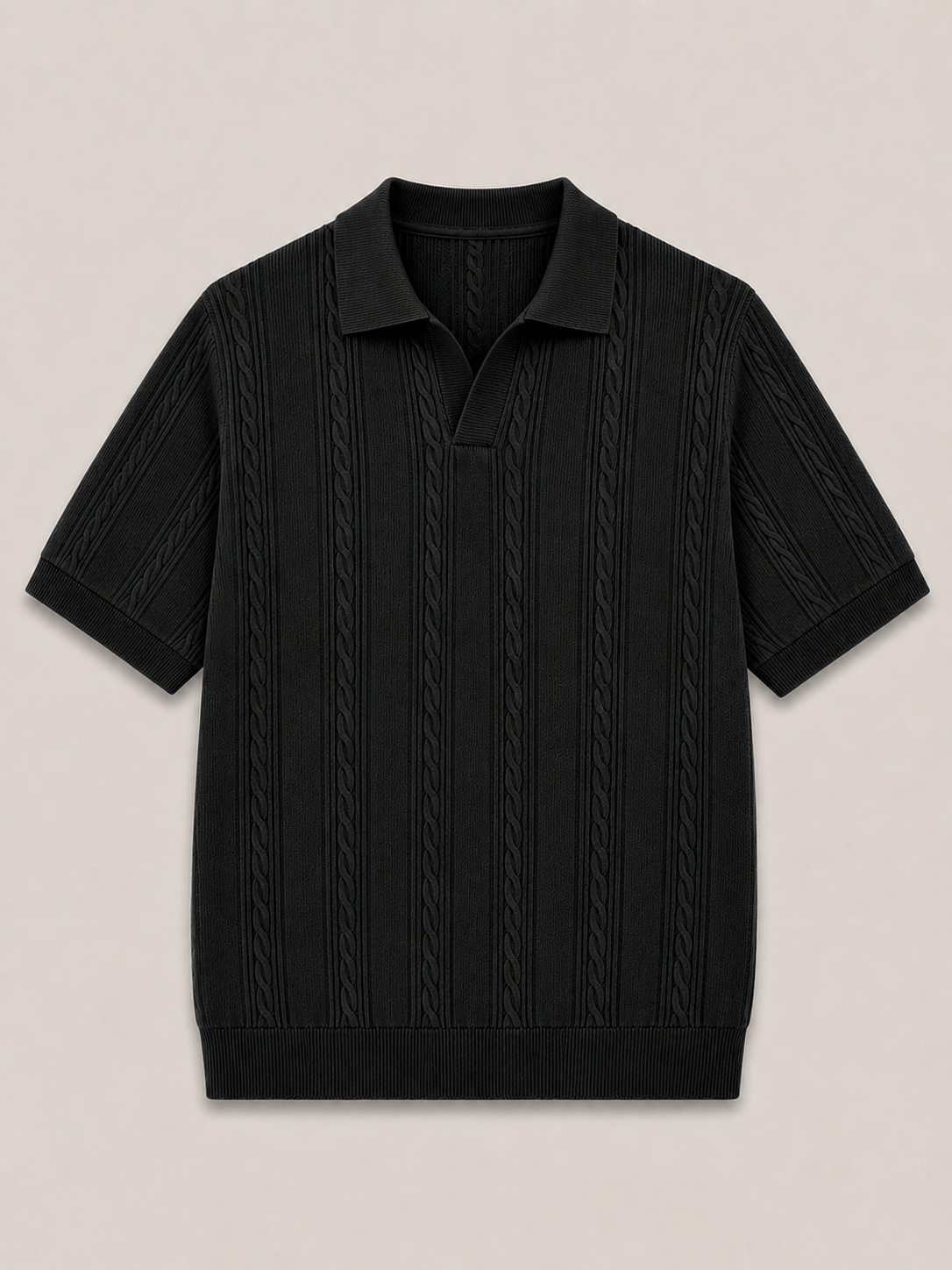 FIVE POLO FIT "BLACK" NO:LB-26209