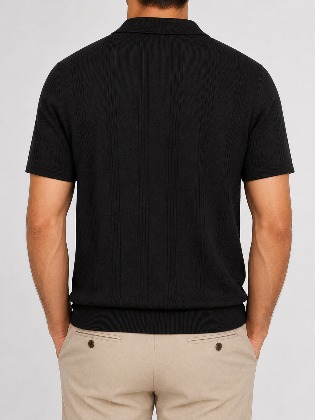 FIVE POLO FIT "BLACK" NO:LB-26109