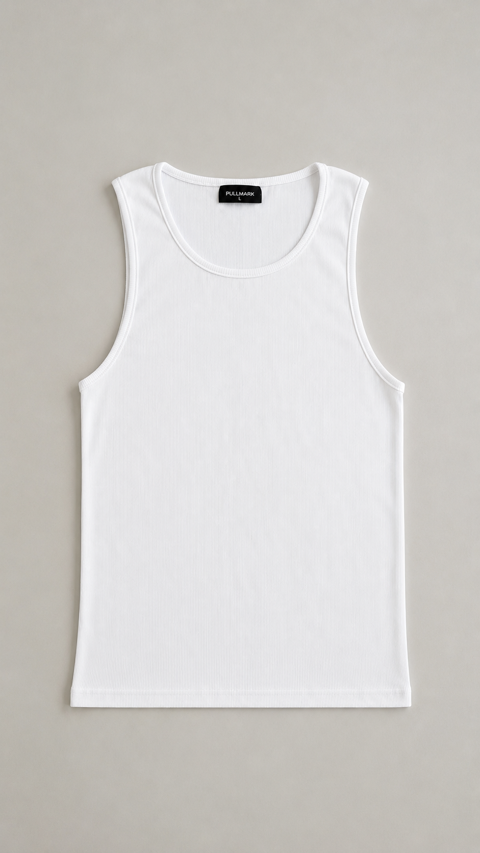 PM SHIRT NO SLEEVE FIT  ''WHITE''