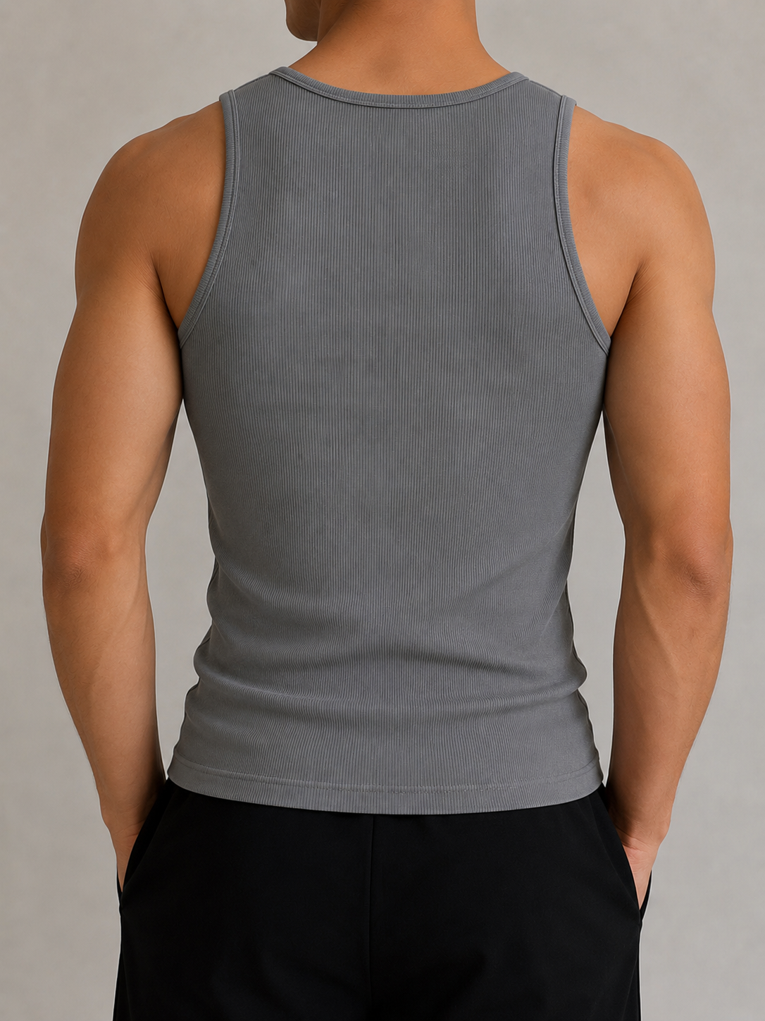 PM SHIRT NO SLEEVE FIT  ''GRAY''