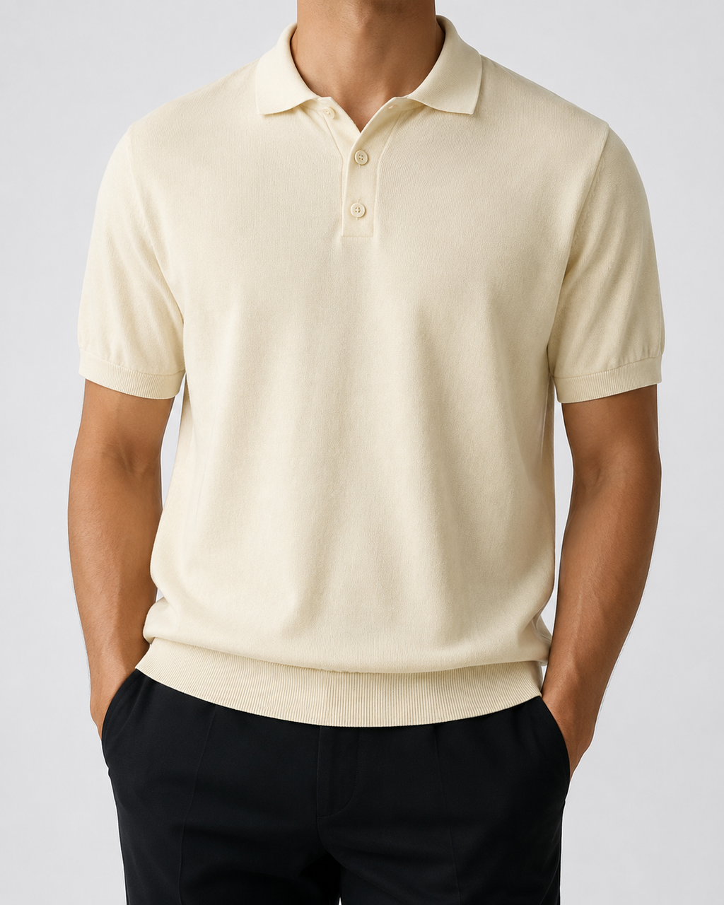 PM COTTON POLO FIT  "White"