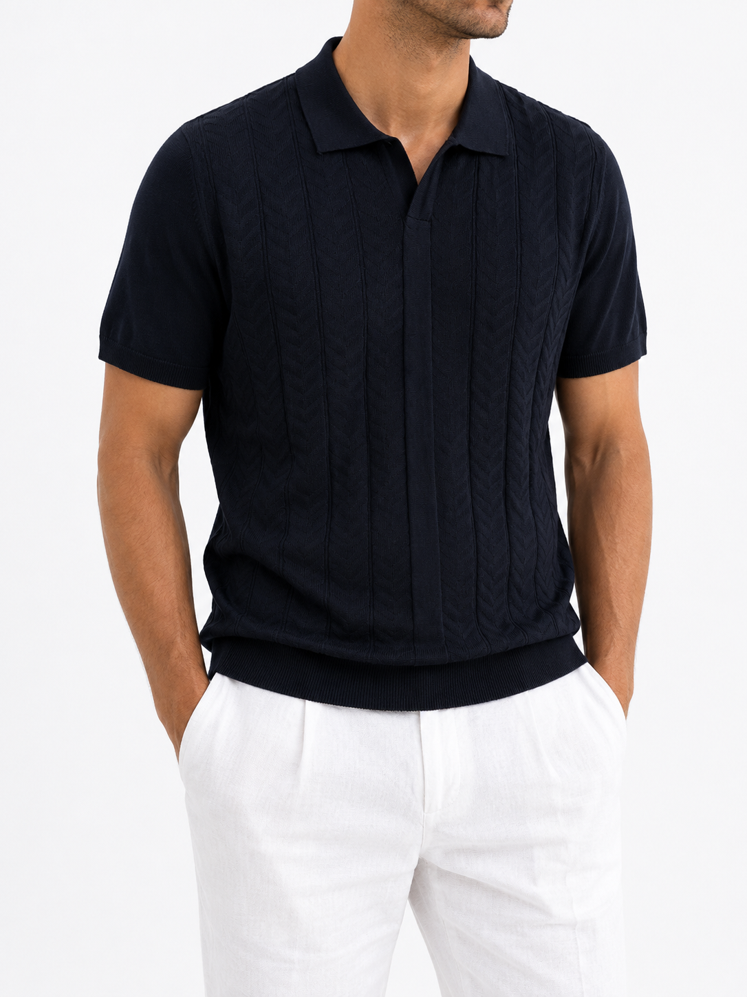 FIVE POLO FIT ''NAVY BLUE" NO:LB-1010