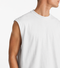 PM OVERSIZE NO SLEEVE T-SHIRT "WHITE''