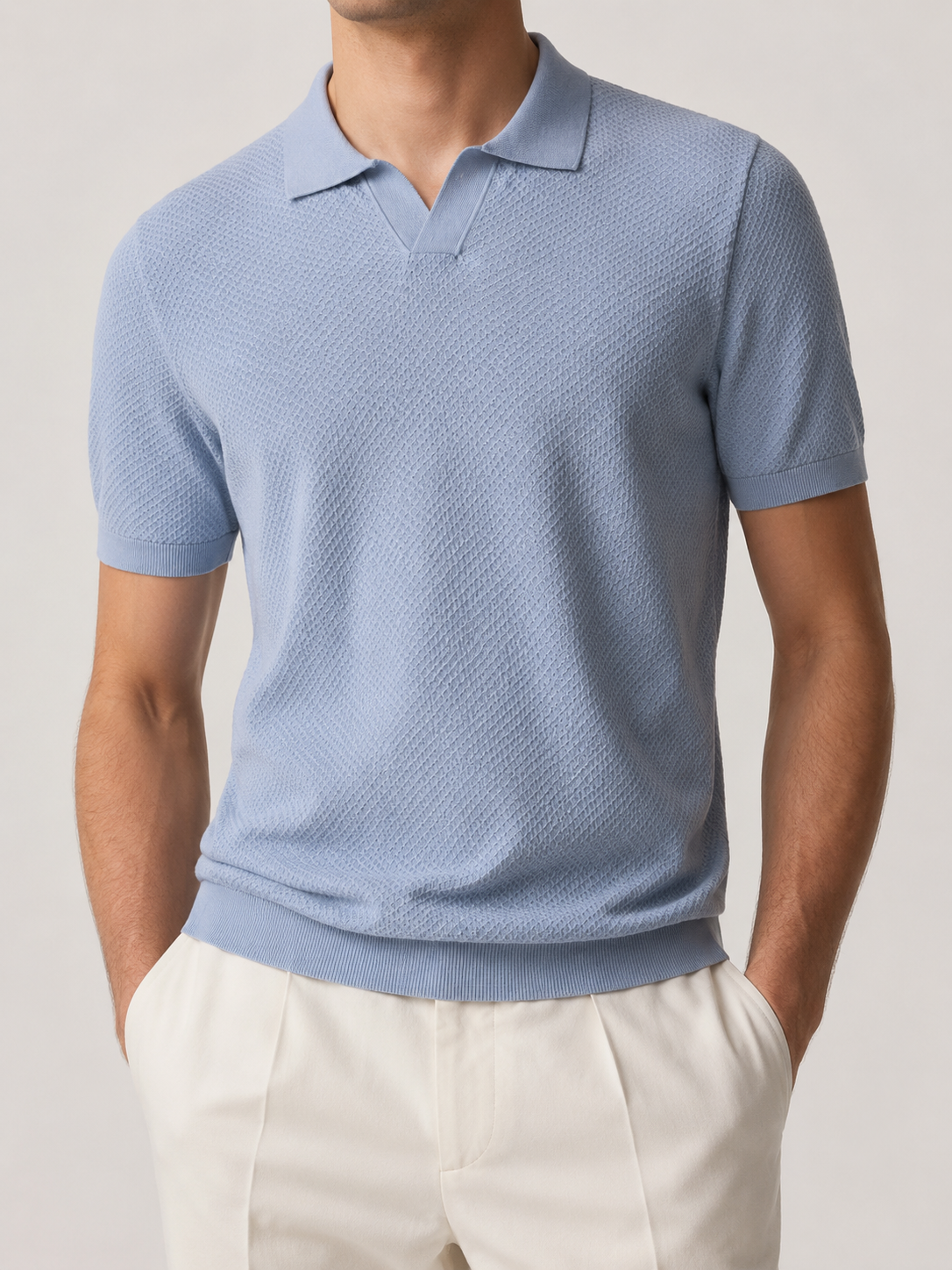 FIVE POLO FIT KNITTED "BLUE"