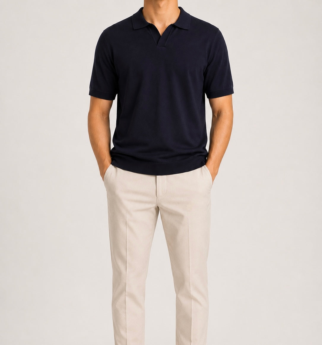 FIVE POLO FIT "NAVY BLUE" NO:LB-7204