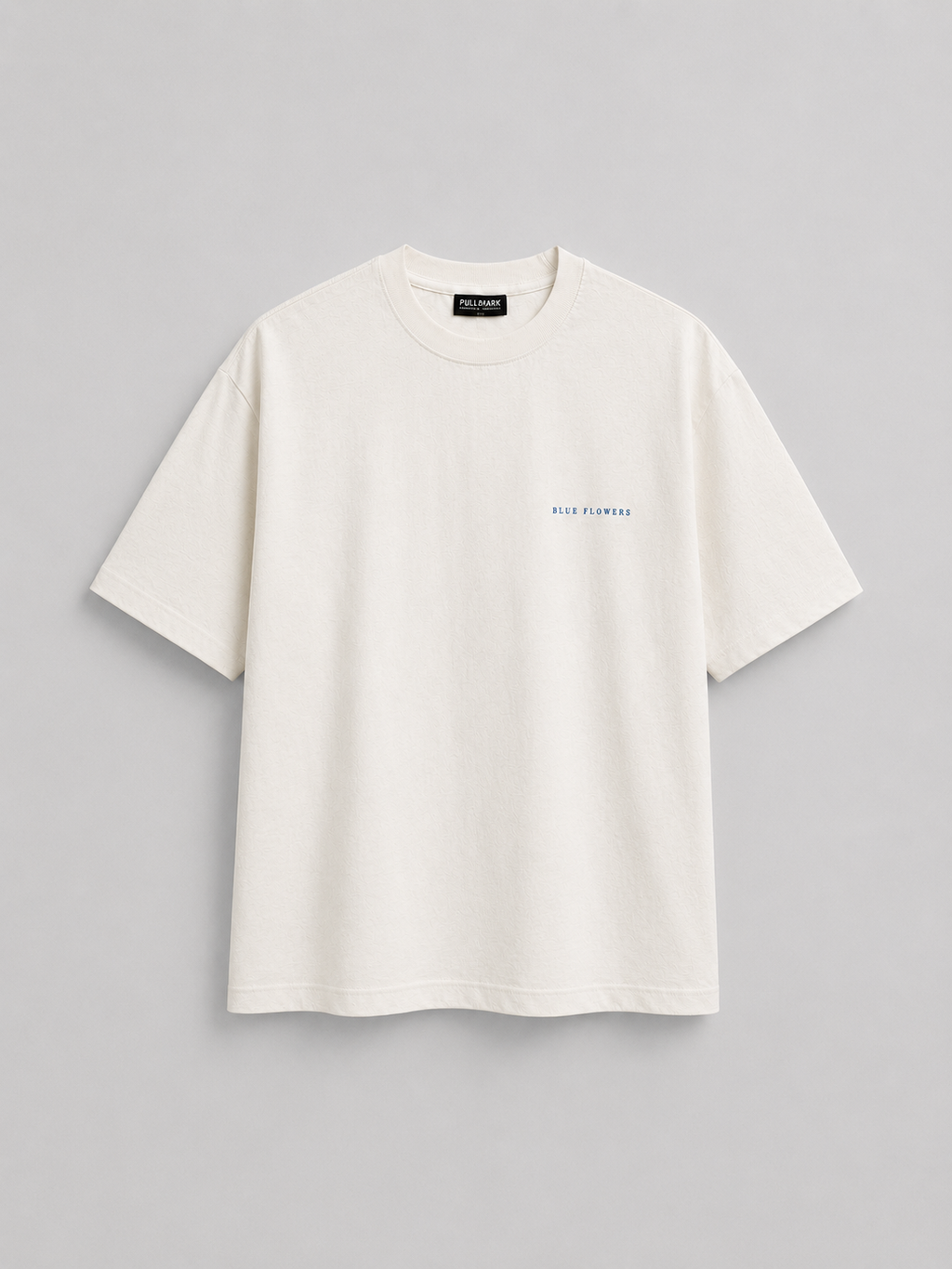 PM OVERSIZE BLUE FLOWERS ''WHITE''