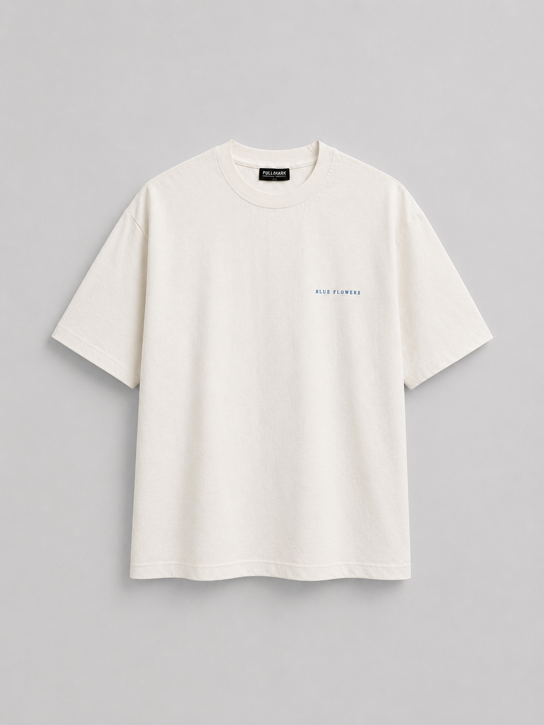 PM OVERSIZE BLUE FLOWERS ''WHITE''