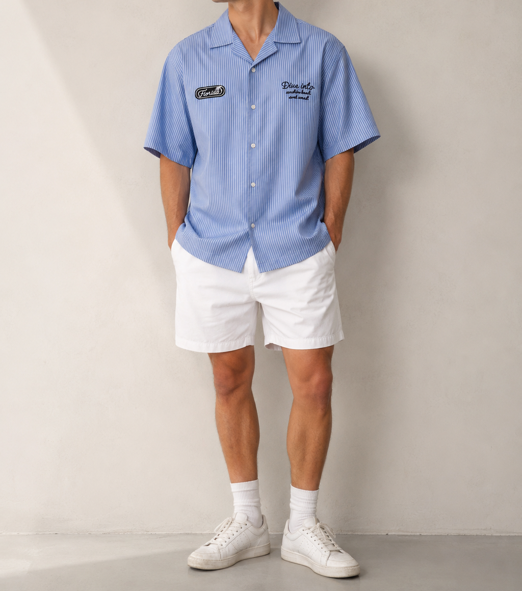 POLO OVERSIZED FLORIDA STRIPES''BLUE''