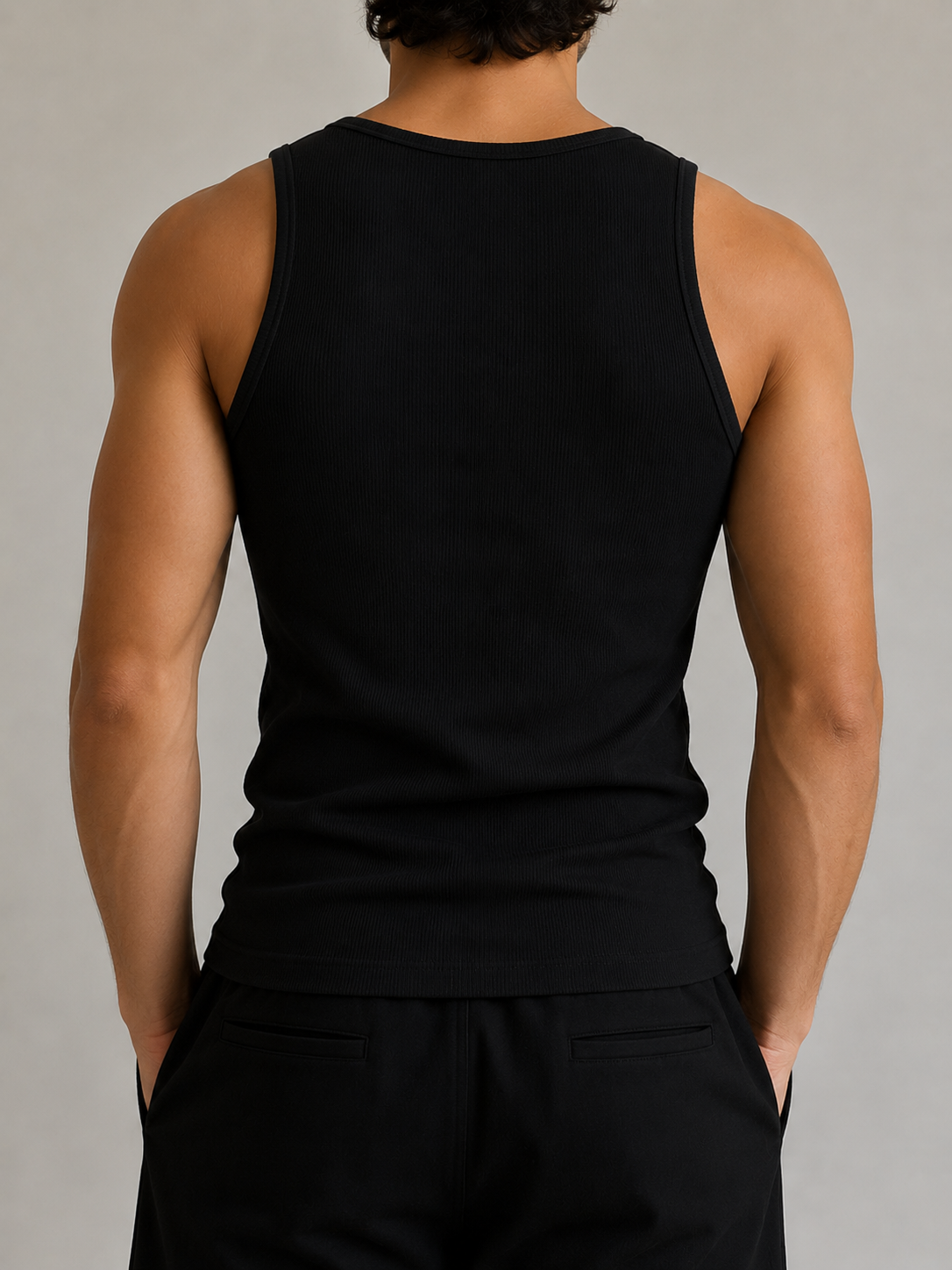 PM SHIRT NO SLEEVE FIT ''BLACK''